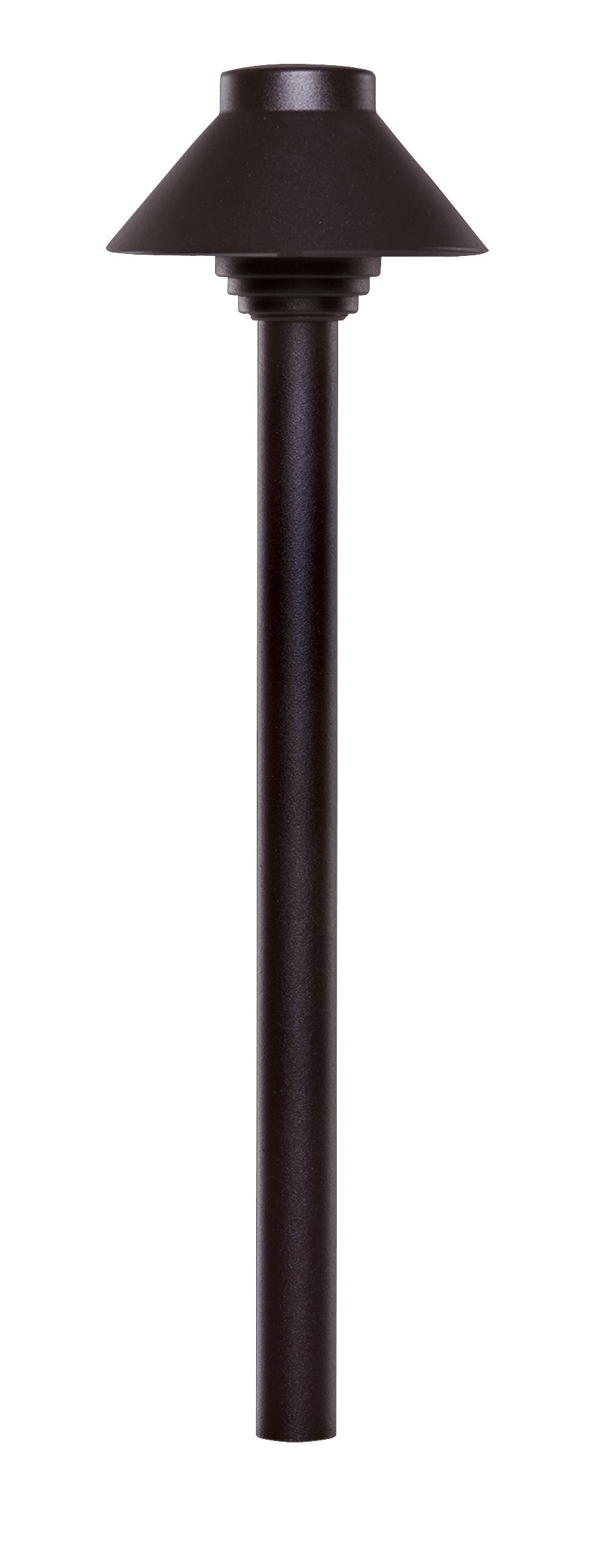 Sollos Straight Path Light 4 Hat 15 Stem Textured Bronze Fixture Only