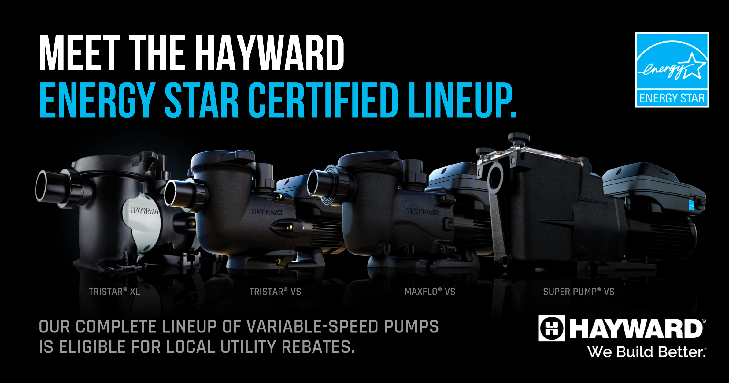 Tristar Lineup of pool pumps.